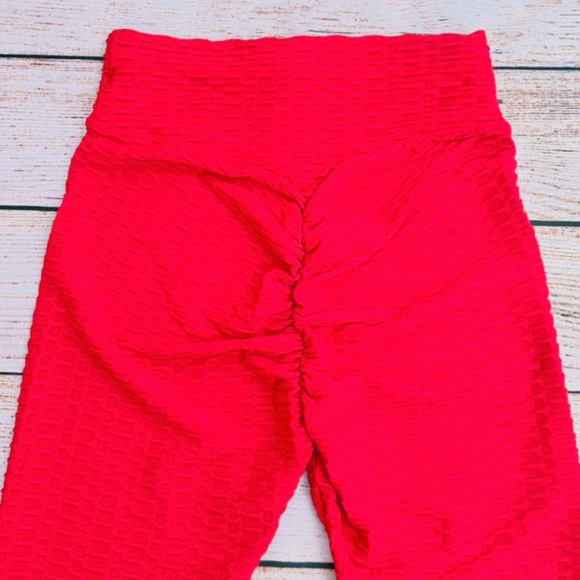 Set of 6 Honey Comb Scrunch Yoga Legging Pants Butt Lifting Activewear - Picture 12 of 13